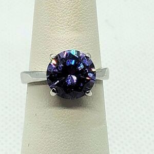 Purple & Silver Tone Ring